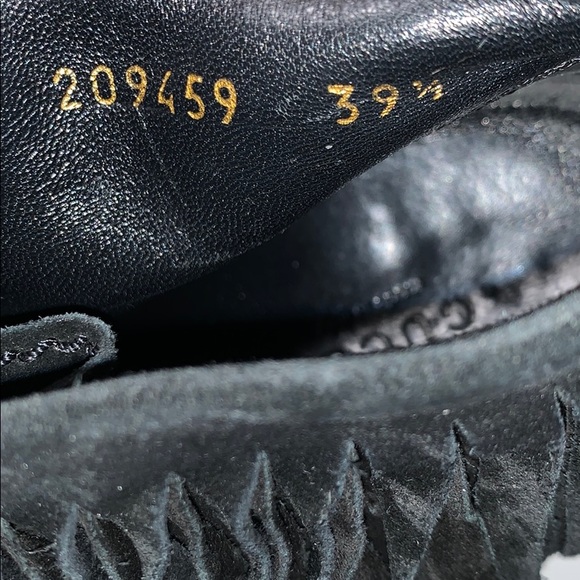 GUCCI Suede Ankle Boot | Heeled Moccasins With Fringe and Tassel Ties - Picture 10 of 14